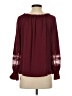 Ramy Brook 100% Polyester Burgundy Long Sleeve Blouse Size XS - photo 2
