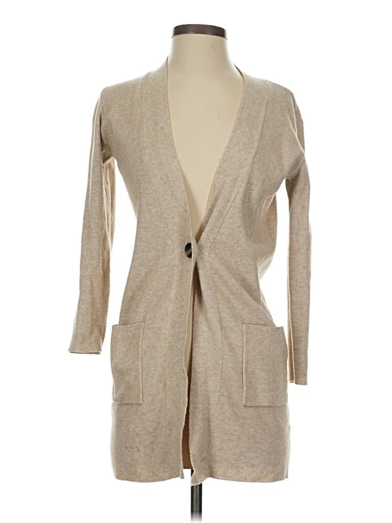 Pre-owned Poof Cardigan Sweater In Tan