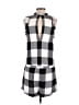 Cloth & Stone Checkered-gingham Color Block Black Gray Romper Size S - photo 2