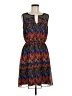 Chetta B 100% Polyester Print Blue Cocktail Dress Size 8 - photo 1