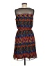 Chetta B 100% Polyester Print Blue Cocktail Dress Size 8 - photo 2