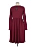 DB Moon Solid Burgundy Casual Dress Size M - photo 2