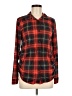 Love Potion 100% Polyester Plaid Red Long Sleeve Blouse Size M - photo 1