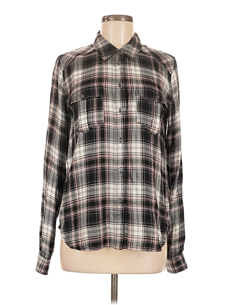 Pre-owned Paige Long Sleeve Blouse In Black