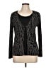 Susan Lawrence Black Long Sleeve Top Size L - photo 1
