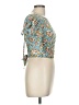 Shein Teal Short Sleeve Blouse Size 6 - photo 4