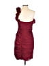 JS Collections 100% Polyester Burgundy Cocktail Dress Size 8 - photo 2