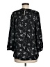 Pale Sky Print Black Long Sleeve Blouse Size M - photo 2