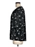 Pale Sky Print Black Long Sleeve Blouse Size M - photo 5