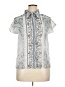 Unbranded Silver Gray Short Sleeve Blouse Size XL - photo 1