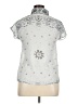 Unbranded Silver Gray Short Sleeve Blouse Size XL - photo 2
