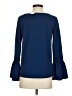 Ann Taylor Blue Long Sleeve Blouse Size XS - photo 2