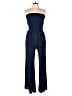 Venus 100% Rayon Solid Blue Jumpsuit Size L - photo 1