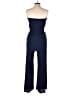 Venus 100% Rayon Solid Blue Jumpsuit Size L - photo 2