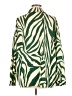 Shein Animal Print Green Long Sleeve Blouse Size 8 - 10 - photo 2