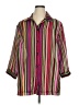 R.Q.T 100% Polyester Stripes Pink 3/4 Sleeve Blouse Size 1X - photo 1