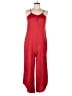 Unbranded 100% Polyester Solid Red Jumpsuit Size M - photo 1
