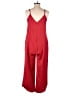 Unbranded 100% Polyester Solid Red Jumpsuit Size M - photo 2