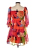 Shein 100% Polyester Print Pink Cocktail Dress Size 2 - photo 2