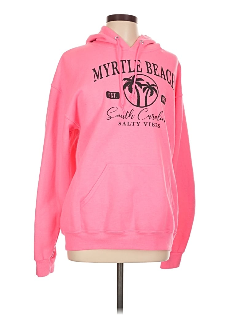 Pre-owned Jerzees Pullover Hoodie In Pink