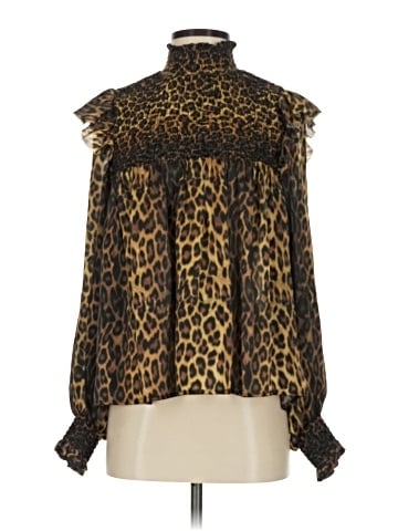 The Kooples Long Sleeve Silk Top (view 1)