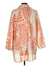 CAbi 100% Polyester Animal Print Orange 3/4 Sleeve Blouse Size L - photo 2