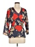 Millenium 100% Polyester Red 3/4 Sleeve Blouse Size M - photo 1