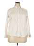 Apt. 9 Solid Ivory Long Sleeve Button-Down Shirt Size XXL - photo 1