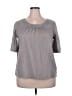 Mossimo Gray Short Sleeve Blouse Size XXL - photo 1