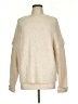 Express Solid Ivory Pullover Sweater Size L - photo 1