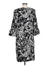 Talbots 100% Polyester Paisley Black Casual Dress Size 12 - photo 2