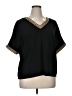 Shein Curve 100% Polyester Black Short Sleeve Blouse Size 14 Plus (1) - photo 1
