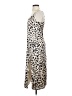 e.ssue 100% Polyester Animal Print Ivory Casual Dress Size S - photo 5