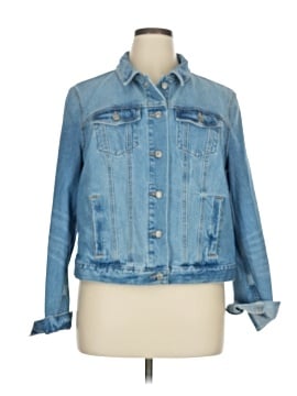 Veste En Jean Femme Ann Taylor LOFT Taille 2 - Occasion Très Bon état - Bleu Classique Sans Doublure