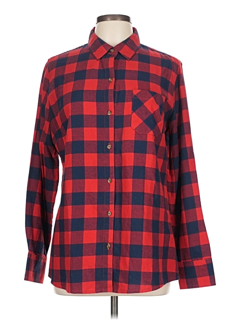 Pre-owned Field & Stream Long Sleeve Button Down Shirt In Red