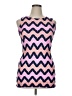 K.C. Parker 100% Polyester Chevron-herringbone Pink Sleeveless Blouse Size 14 - photo 1