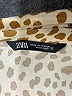 Zara Animal Print Tan Long Sleeve Blouse Size M - photo 7