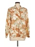 Courtenay 100% Polyester Floral Tan Long Sleeve Blouse Size M - photo 1