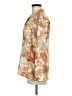 Courtenay 100% Polyester Floral Tan Long Sleeve Blouse Size M - photo 5
