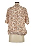 Buckle Black 100% Polyester Floral Tan Short Sleeve Blouse Size XS - photo 2
