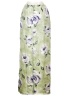 Ecru 100% Polyester Floral Green Formal Skirt Size 5 - 6 - photo 2