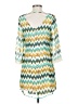 Speechless 100% Polyester Chevron-herringbone Teal Casual Dress Size S - photo 2