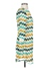 Speechless 100% Polyester Chevron-herringbone Teal Casual Dress Size S - photo 4