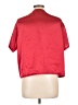 Allyson Whitmore 100% Polyester Red Short Sleeve Blouse Size L - photo 2