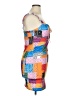 Shein Graphic Orange Cocktail Dress Size 12 - photo 4