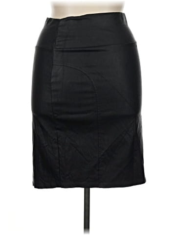 Dots Faux Leather Skirt (view 2)