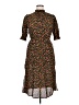Max + Ash 100% Polyester Print Brown Casual Dress Size XL - photo 1