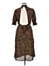 Max + Ash 100% Polyester Print Brown Casual Dress Size XL - photo 2