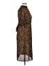 Max + Ash 100% Polyester Print Brown Casual Dress Size XL - photo 4