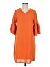 Unbranded Solid Orange Casual Dress Size M - photo 1